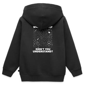 Chimie - Sweat Premium à capuche zippé enfant bio - noir - Dos - AI Model Kid Male (0cm)
