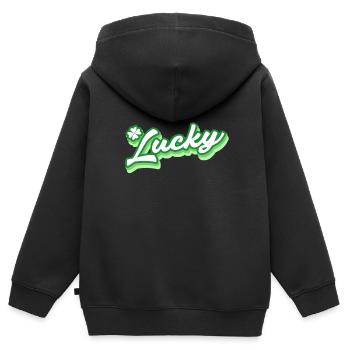 Saint-Patrick - Sweat Premium à capuche zippé enfant bio - noir - Dos - AI Model Kid Male (0cm)