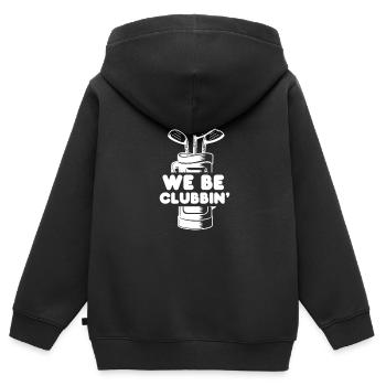 Golf Golfer Golfschläger Golfball Geschenk - Kinder Premium Organic Zip Hoodie - Schwarz - Hinten - AI Model Kid Male (0cm)