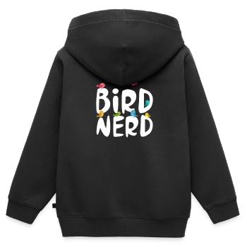 Ornithologie - Kinder Premium Organic Zip Hoodie - Schwarz - Hinten - AI Model Kid Male (0cm)