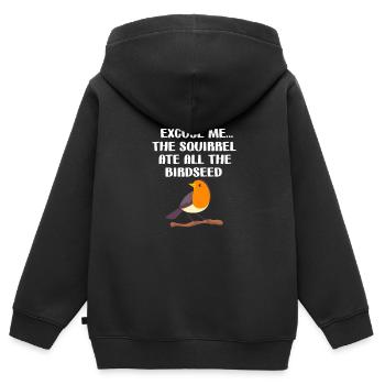 Ornithologie - Kinder Premium Organic Zip Hoodie - Schwarz - Hinten - AI Model Kid Male (0cm)