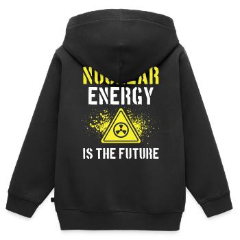 Kernenergie Ist Die Zukunft Atomkraft Kernkraft - Kinder Premium Organic Zip Hoodie - Schwarz - Hinten - AI Model Kid Male (0cm)