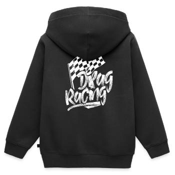 Drag Racing Road Racing Racers - Sweat Premium à capuche zippé enfant bio - noir - Dos - AI Model Kid Male (0cm)