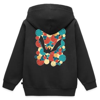 Fledermaus Fledermäuse - Kinder Premium Organic Zip Hoodie - Schwarz - Hinten - AI Model Kid Male (0cm)