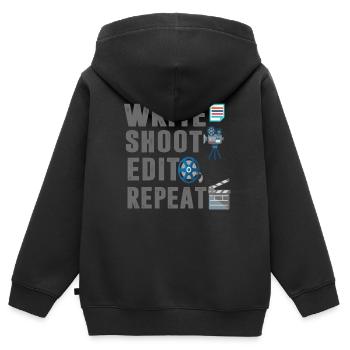 Filme Regisseur Schauspieler Schauspielerin Film - Kinder Premium Organic Zip Hoodie - Schwarz - Hinten - AI Model Kid Male (0cm)