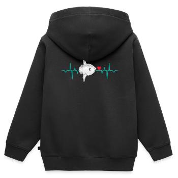 Mondfisch manta Thunfisch Wasser Meer Ozean Fisch - Kinder Premium Organic Zip Hoodie - Schwarz - Hinten - AI Model Kid Male (0cm)
