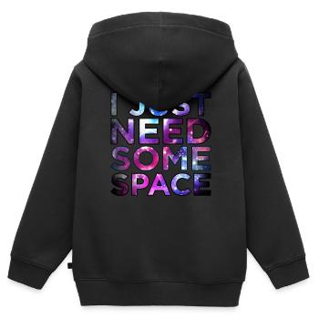 Weltraum - Kinder Premium Organic Zip Hoodie - Schwarz - Hinten - AI Model Kid Male (0cm)