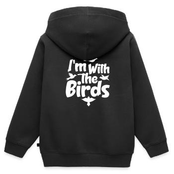 Ornithologie - Kinder Premium Organic Zip Hoodie - Schwarz - Hinten - AI Model Kid Male (0cm)