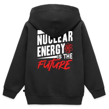 Kernenergie Ist Die Zukunft Atomkraft Kernkraft - Kinder Premium Organic Zip Hoodie - Schwarz - Hinten - AI Model Kid Male (0cm)