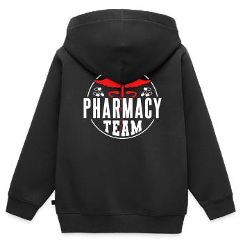 Apotheken Team Apotheke Apotheker Pharmazeut - Kinder Premium Organic Zip Hoodie - Schwarz - Hinten - AI Model Kid Male (0cm)
