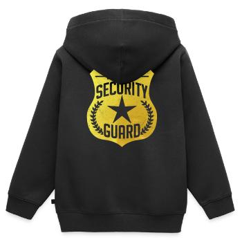 Ich Bin Der Sicherheitsmann Security Sicherheit - Kinder Premium Organic Zip Hoodie - Schwarz - Hinten - AI Model Kid Male (0cm)