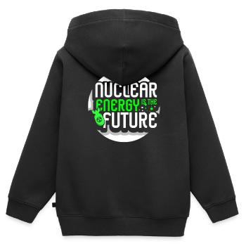 Kernenergie Ist Die Zukunft Atomkraft Kernkraft - Kinder Premium Organic Zip Hoodie - Schwarz - Hinten - AI Model Kid Male (0cm)