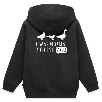 Gänse Vogel Weihnachtsgans, Weihnachten Fliegen, Z - Kinder Premium Organic Zip Hoodie - Schwarz - Hinten - AI Model Kid Male (0cm)