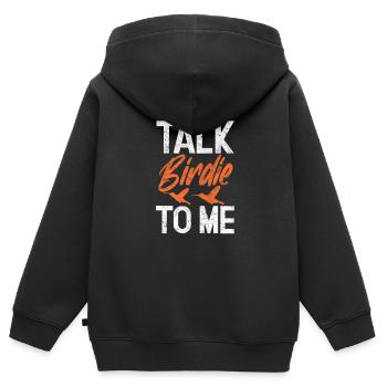 Ornithologie Observation des oiseaux Ornithologue Observation des oiseaux - Sweat Premium à capuche zippé enfant bio - noir - Dos - AI Model Kid Male (0cm)