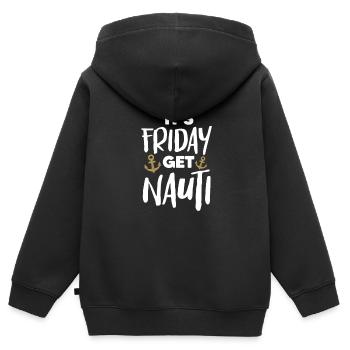 Kapitän - Kinder Premium Organic Zip Hoodie - Schwarz - Hinten - AI Model Kid Male (0cm)