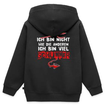 Lustiger Spruch Teufelin Teufel geschenk - Kinder Premium Organic Zip Hoodie - Schwarz - Hinten - AI Model Kid Male (0cm)