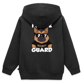 Ich Bin Der Sicherheitsmann Security Sicherheit - Kinder Premium Organic Zip Hoodie - Schwarz - Hinten - AI Model Kid Male (0cm)