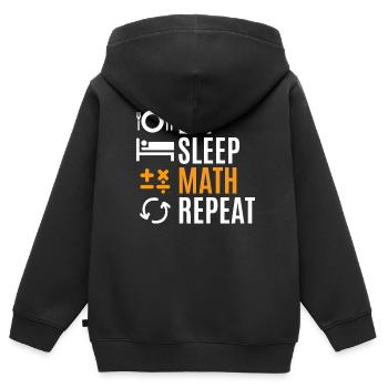 Mathematics - Kids Premium Organic Zip-up Hoodie - black - Back - AI Model Kid Male (0cm)