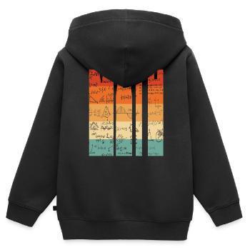Mathematics - Kids Premium Organic Zip-up Hoodie - black - Back - AI Model Kid Male (0cm)