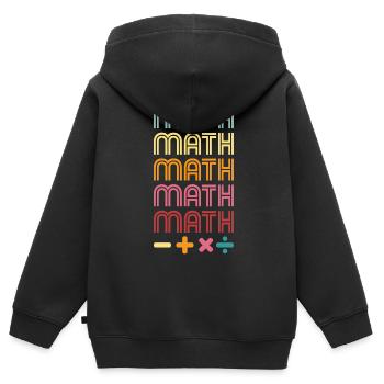 Mathematics - Kids Premium Organic Zip-up Hoodie - black - Back - AI Model Kid Male (0cm)