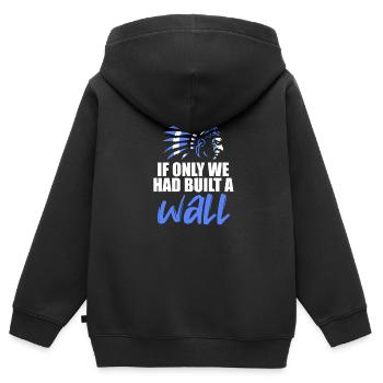 Indianer - Kinder Premium Organic Zip Hoodie - Schwarz - Hinten - AI Model Kid Male (0cm)
