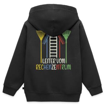 Leiter Vom Rechenzentrum - Garten Wortwitz - Kinder Premium Organic Zip Hoodie - Schwarz - Hinten - AI Model Kid Male (0cm)
