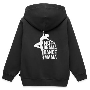 Pas de drame Maman - Sweat Premium à capuche zippé enfant bio - noir - Dos - AI Model Kid Male (0cm)