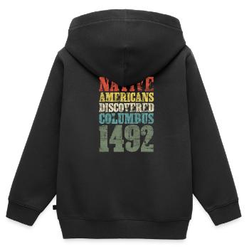 Indianer Ureinwohner Amerika Apache Geschenk - Kinder Premium Organic Zip Hoodie - Schwarz - Hinten - AI Model Kid Male (0cm)