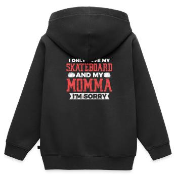 Skateboard Skater Skate Skaten Geschenk - Kinder Premium Organic Zip Hoodie - Schwarz - Hinten - AI Model Kid Male (0cm)