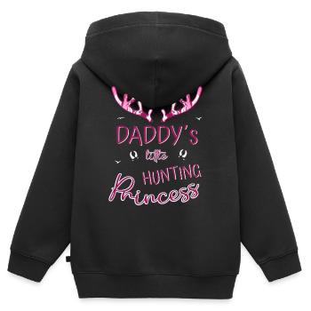 Hunter - Daddy's Little Hunting Princess - Kids Premium Organic Zip-up Hoodie - black - Back - AI Model Kid Male (0cm)