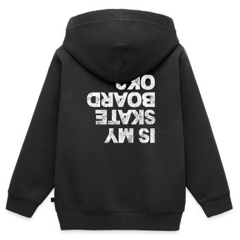 Skateboard Skater Skate Skaten Geschenk - Kinder Premium Organic Zip Hoodie - Schwarz - Hinten - AI Model Kid Male (0cm)