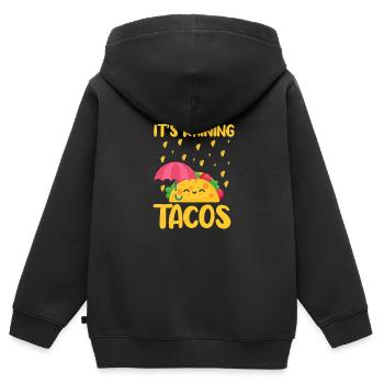 Taco - Sweat Premium à capuche zippé enfant bio - noir - Dos - AI Model Kid Male (0cm)