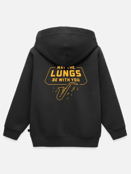 Jazz - Kinder Premium Organic Zip Hoodie - Schwarz