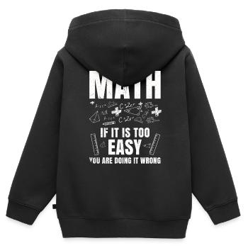 Mathematik Tshirt Professor Geometrie Algebra Pi - Kinder Premium Organic Zip Hoodie - Schwarz - Hinten - AI Model Kid Male (0cm)