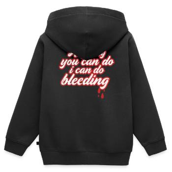 Tout ce que vous pouvez faire, je peux le faire pour Bleeding - Sweat Premium à capuche zippé enfant bio - noir - Dos - AI Model Kid Male (0cm)