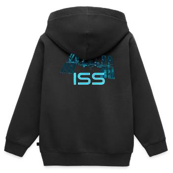 Internationale Raumstation ISS - Kinder Premium Organic Zip Hoodie - Schwarz - Hinten - AI Model Kid Male (0cm)