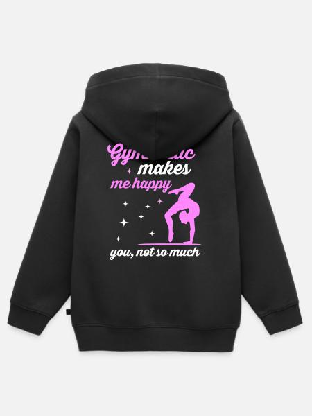 Gymnastik - Kinder Premium Organic Zip Hoodie - Schwarz