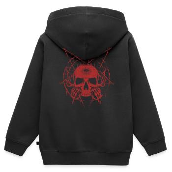 The Devil Gothic Costume For - Kids Premium Organic Zip-up Hoodie - black - Back - AI Model Kid Male (0cm)