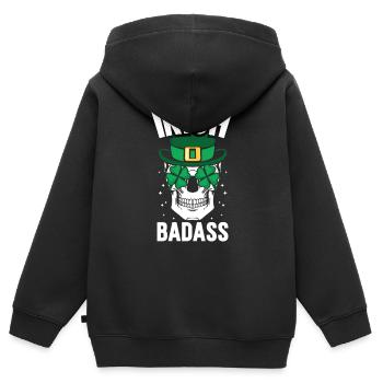 Irish villain Irish Ireland Gaelic - Kids Premium Organic Zip-up Hoodie - black - Back - AI Model Kid Male (0cm)