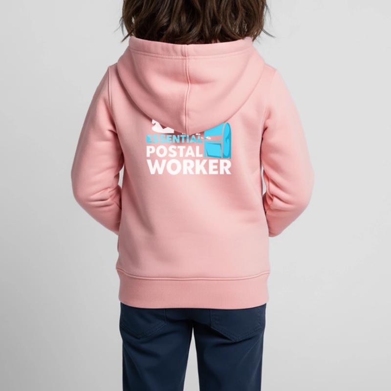 System-relevant postman Postman Delivery man Kids Premium Organic Zip-up Hoodie