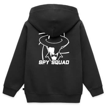Spy Team Espion Détective Privé Privé - Sweat Premium à capuche zippé enfant bio - noir - Dos - AI Model Kid Male (0cm)