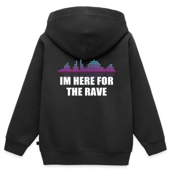 DJ - Kinder Premium Organic Zip Hoodie - Schwarz - Hinten - AI Model Kid Male (0cm)