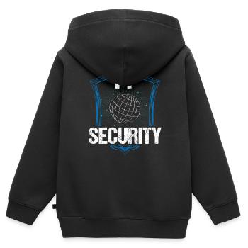 It Security Hack Hacker Hacking Cybersecurity - Kids Premium Organic Zip-up Hoodie - black - Back - AI Model Kid Male (0cm)