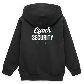 Cybersecurity Hacking Hack Hacker IT Security - Kids Premium Organic Zip-up Hoodie - black - Back - AI Model Kid Male (0cm)