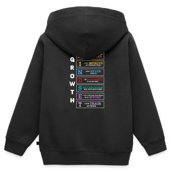 Motivation - Sweat Premium à capuche zippé enfant bio - noir - Dos - AI Model Kid Male (0cm)