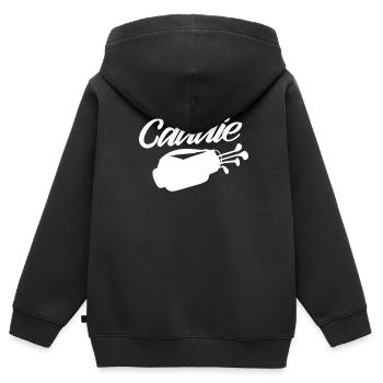 Caddie Golfeur Golf Profession - Sweat Premium à capuche zippé enfant bio - noir - Dos - AI Model Kid Male (0cm)