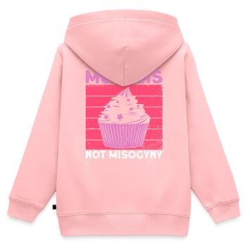 Misogynie Feminismus Feminist Frauenrechte - Kinder Premium Organic Zip Hoodie - Rosa - Hinten - AI Model Kid Female (0cm)