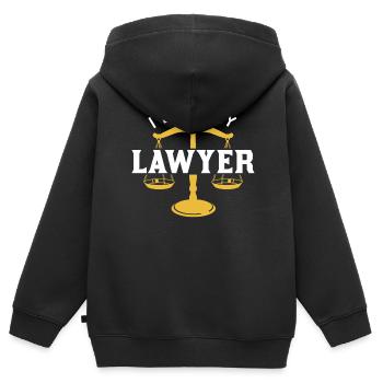 J’aime mon avocat Avocat Avocat Avocat - Sweat Premium à capuche zippé enfant bio - noir - Dos - AI Model Kid Male (0cm)
