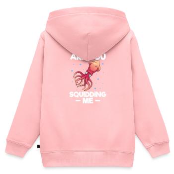 Squid - Kids Premium Organic Zip-up Hoodie - rose - Back - AI Model Kid Female (0cm)