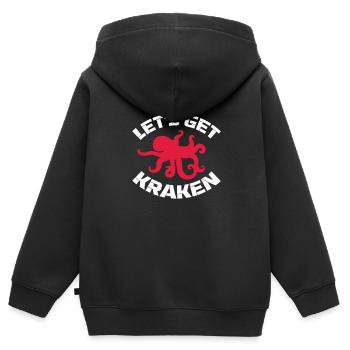 Octopus - Kids Premium Organic Zip-up Hoodie - black - Back - AI Model Kid Male (0cm)